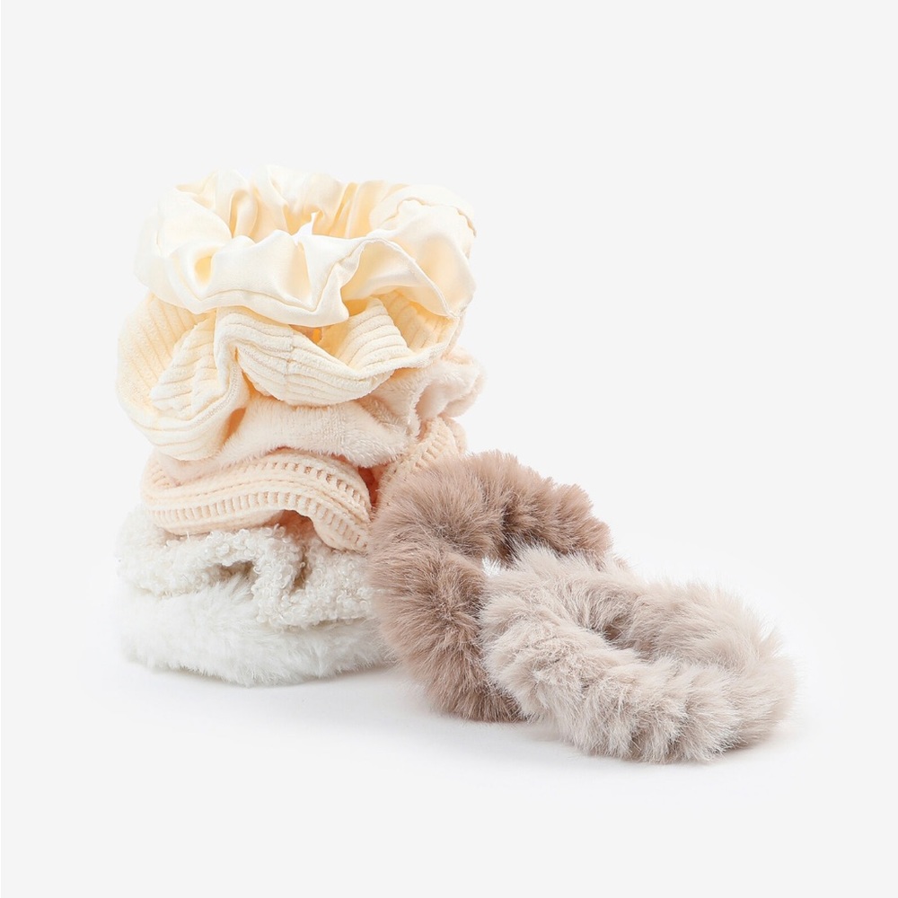 Beige Hair Scrunchies